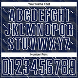 Custom Navy White Slant Lines Sports Sublimation Soccer Uniform Jersey