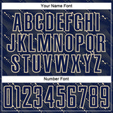 Custom Navy Cream Slant Lines Sports Sublimation Soccer Uniform Jersey