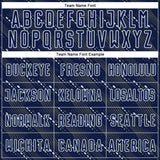 Custom Navy Silver Slant Lines Sports Sublimation Soccer Uniform Jersey