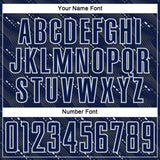 Custom Navy Silver Slant Lines Sports Sublimation Soccer Uniform Jersey