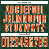 Custom Green Orange-White Slant Lines Sports Sublimation Soccer Uniform Jersey