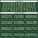 Custom Green Cream Slant Lines Sports Sublimation Soccer Uniform Jersey