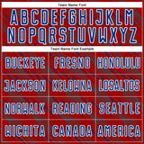 Custom Red Royal-White Slant Lines Sports Sublimation Soccer Uniform Jersey