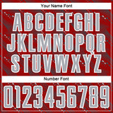 Custom Red Gray-White Slant Lines Sports Sublimation Soccer Uniform Jersey