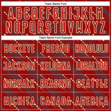 Custom Red Cream Slant Lines Sports Sublimation Soccer Uniform Jersey