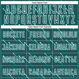 Custom Teal White Slant Lines Sports Sublimation Soccer Uniform Jersey