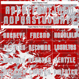 Custom Red Gray-White Fluid Art Splash Sublimation Soccer Uniform Jersey