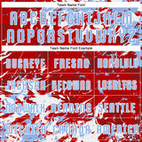 Custom Red Light Blue-White Fluid Art Splash Sublimation Soccer Uniform Jersey