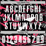 Custom Figure White Black-Neon Pink Fluid Art Splash Sublimation Soccer Uniform Jersey