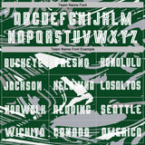 Custom Figure White Green=Gray Fluid Art Splash Sublimation Soccer Uniform Jersey