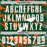 Custom Figure White Kelly Green-Orang Fluid Art Splash Sublimation Soccer Uniform Jersey