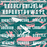 Custom Figure White Teal-Medium Pink Fluid Art Splash Sublimation Soccer Uniform Jersey