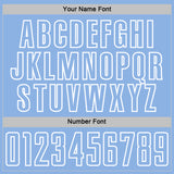 Custom Red Light Blue-White Geometric Shape Sublimation Soccer Uniform Jersey