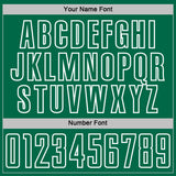 Custom Red Kelly Green-White Geometric Shape Sublimation Soccer Uniform Jersey