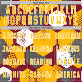 Custom Crimson Gold-White Geometric Shape Sublimation Soccer Uniform Jersey