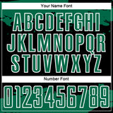 Custom Black Kelly Green-White Abstract Fragment Art Sublimation Soccer Uniform Jersey