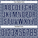 Custom Navy Silver-White Geometric Arrow Sublimation Soccer Uniform Jersey