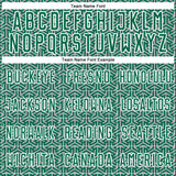 Custom Kelly Green Gray-White Geometric Arrow Sublimation Soccer Uniform Jersey