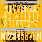 Custom Brown Gold-White Abstract Splatter Grunge Art Sports Sublimation Soccer Uniform Jersey