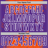 Custom Orange Purple-White Abstract Splatter Grunge Art Sports Sublimation Soccer Uniform Jersey