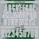 Custom Green Gray-White Abstract Splatter Grunge Art Sports Sublimation Soccer Uniform Jersey