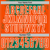 Custom Kelly Green Orange-White Abstract Splatter Grunge Art Sports Sublimation Soccer Uniform Jersey