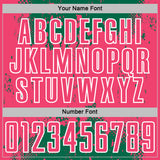 Custom Kelly Green Neon Pink-White Abstract Splatter Grunge Art Sports Sublimation Soccer Uniform Jersey