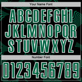 Custom Black Kelly Green-White Curve Lines Sports Sublimation Soccer Uniform Jersey