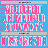 Custom Sky Blue Pink-White Lightning Sports Sublimation Soccer Uniform Jersey