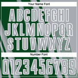 Custom Gray Green-White Lines Sports Sublimation Soccer Uniform Jersey