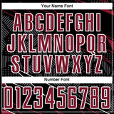 Custom Black Crimson-White Lines Sports Sublimation Soccer Uniform Jersey