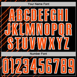 Custom Black Orange-White Lines Sports Sublimation Soccer Uniform Jersey