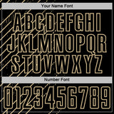 Custom Black Vegas Gold Lines Sports Sublimation Soccer Uniform Jersey
