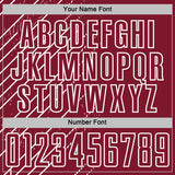 Custom Crimson White Lines Sports Sublimation Soccer Uniform Jersey