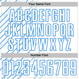 Custom White Powder Blue Lines Sports Sublimation Soccer Uniform Jersey