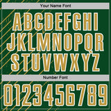 Custom Green Old Gold-White Lines Sports Sublimation Soccer Uniform Jersey