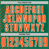 Custom Kelly Green Orange-White Lines Sports Sublimation Soccer Uniform Jersey
