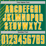 Custom Kelly Green Gold-White Lines Sports Sublimation Soccer Uniform Jersey