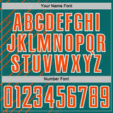 Custom Teal Orange-White Lines Sports Sublimation Soccer Uniform Jersey