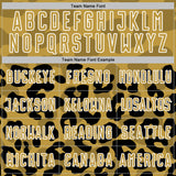 Custom Black Old Gold-White Animal Leopard Print Sports Sublimation Soccer Uniform Jersey
