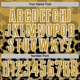 Custom Black Old Gold-White Animal Leopard Print Sports Sublimation Soccer Uniform Jersey