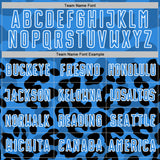 Custom Black Powder Blue-White Animal Leopard Print Sports Sublimation Soccer Uniform Jersey