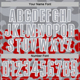 Custom Red Gray-White Animal Leopard Print Sports Sublimation Soccer Uniform Jersey