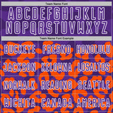 Custom Orange Purple-White Animal Leopard Print Sports Sublimation Soccer Uniform Jersey