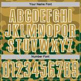 Custom Green Old Gold-White Animal Leopard Print Sports Sublimation Soccer Uniform Jersey