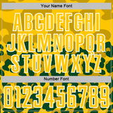 Custom Green Yellow-White Animal Leopard Print Sports Sublimation Soccer Uniform Jersey
