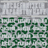 Custom Green Gray-White Animal Leopard Print Sports Sublimation Soccer Uniform Jersey