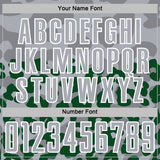 Custom Green Gray-White Animal Leopard Print Sports Sublimation Soccer Uniform Jersey