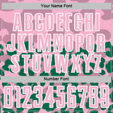 Custom Kelly Green Light Pink-White Animal Leopard Print Sports Sublimation Soccer Uniform Jersey