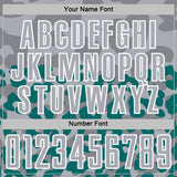 Custom Teal Gray-White Animal Leopard Print Sports Sublimation Soccer Uniform Jersey